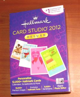 Hallmark Card Studio 2012 Deluxe New in Box PC Software Calendars
