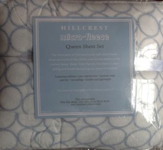 Hillcrest Micro Fleece Queen Sheet Set Luxurious Soft Warm Cozy New