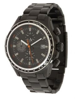 New Fossil Men Dylan Stainless Black Band Chrono CH2754 Date Watch