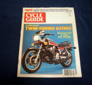 Cycle Guide October 1981 Twin Turbo Suzuki GS1100 Yamaha XV920 Suzuki