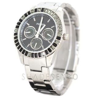 New Fossil Watches ES2957 Silver Black ES 2957
