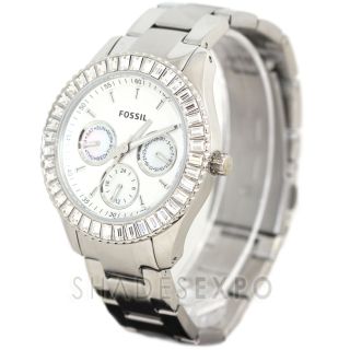 New Fossil Watches ES2956 Silver White ES 2956