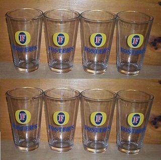 Fosters Lager 8 Pub Bar Beer Pint Glasses Fosters New