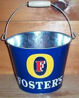 Fosters Lager 5qt Metal Beer Ice Bucket Bar Cooler