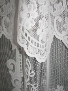  Country Victorian Net Floral Lace Fleur de Lis Drapes Curtains