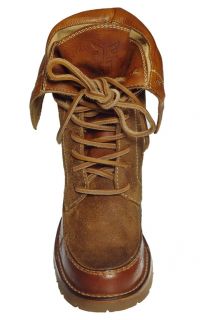 Frye Womens Boots Owen Lace Up Camel Oiled Suede 76721 Sz 9 M