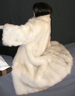 Luxus Echt Pelz Fuchs Mantel Real Fox Fur Coat Mondän Edel Helle