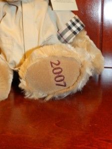 Burberry Fragrances Teddy Bear Jacket Coat Tan Brown Plush Stuffed