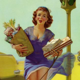 Art Frahm 52 Pin Up Print Cheesecake Themed No Time to Go