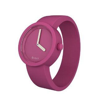 Clock Unisex Wristwatch Hypoallergenic Silicone Watch Tot Magenta