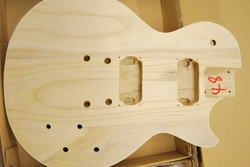 Unfinished DIY LP 6 String Electric Guitar Builder Kit Luthier Supply