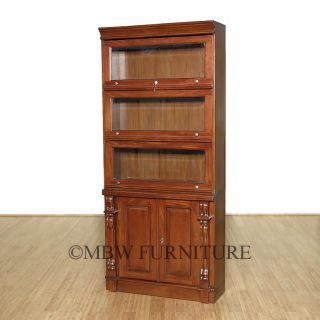  Display Lawyer’s Attorneys Barrister Bookcase w/ Storage Cabinet