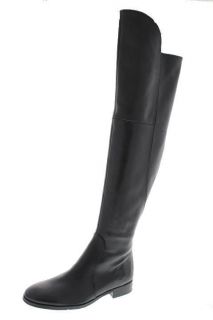 Franco Sarto NEW Tripod Black Leather Block Heels Over The Knee Boots