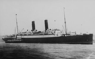 rms.FRANCONIA 1911 (Sunk1916) Cunard Line .Very Rare 3 Handled Tyg