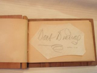 Autographs~Walt Disney~Mickey Rooney~Francis Jehl~Wooden Vintage Book