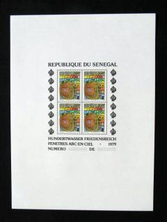 Senegal Friedensreich Hundertwasser Stowasser MI Block 34 36 MNH Luxus