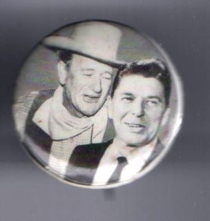 1968 Pin Ronald Reagan Pinback John Wayne California Governor Campaign