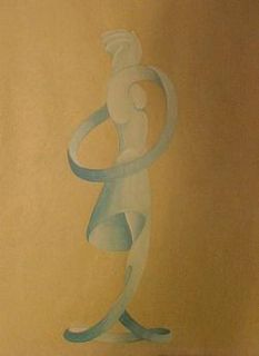 Art Deco Arthur Von Frankenberg Painting FRANKART Modernist Cubist