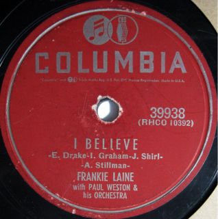 Frankie Laine Paul Weston Columbia 39938 Your Cheatin