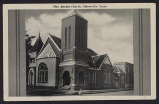 First Baptist Church Gainesville Texas TX Postcard