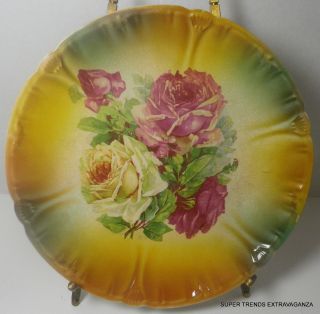 Antique Franz Anton Mehlem Royal Bonn Germany Porcelain Floral Plate
