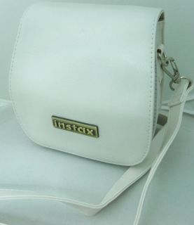 Fuji Instax Mini 7S Camera Leather Case Bag White Color