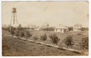 Real Photo Postcard of a Town View in or near Hallock, Minnesota