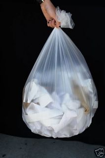 1000 13 Gallon Natural HDPE Garbage Bag Trash Can Liner