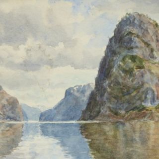 Fred R Fitzgerald Norway fjords Watercolour Painting