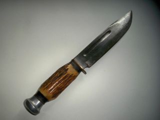 Vintage Large Antique German Gambill Solingen Germany Hunting Bowie