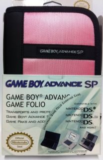  Nintendo Game boy SP Pink Folio Case for System Games & Accessories