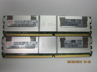 HP 8GB 2x4GB DDR2 667 PC2 5300F Fully Buffered DIMM 398708 061
