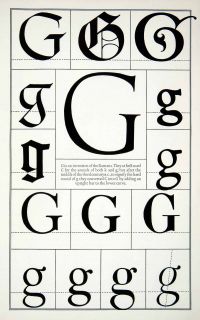  Letter G Design Capital Alphabet Phoenician Graphic Frederic Goudy