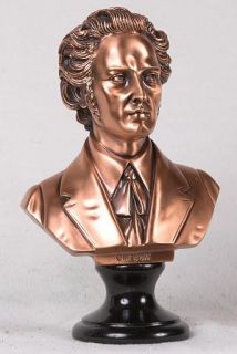 inch Copper Composer Frederic Chopin Head Bust Figure