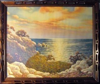 Frederick D Ogden , Framed vintage seascape print