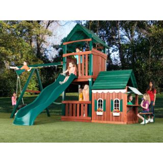 Swing N Slide Summer Fun Swing Set Playground with Playhouse Climbing