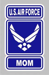 AF 1042 Air Force Mom Wings Logo Military Bumper Sticker Window Decal