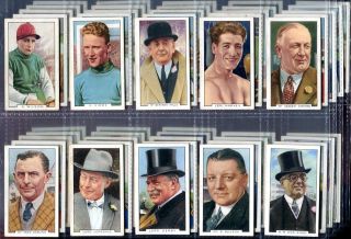 Tobacco Card Set Gallaher Sporting Personalities Sports Stars 1936