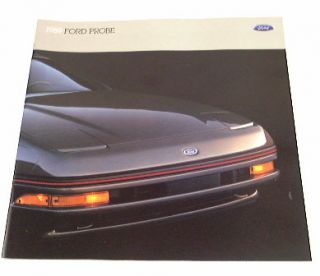 Original 1989 Ford Probe Brochure. Covers the GL, LX, GT models
