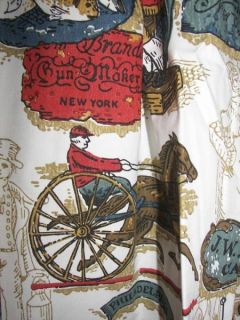  Vintage Colonial French Country Toile Figural Drapes Curtains