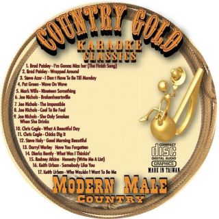 Male Greats Country Classic CD G Karaoke 17 Songs Look
