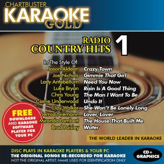  Gold CB13041 Radio Country Hits 1 Karaoke CD G  G