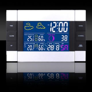  Thermometers Outdoor Weather Station Forecast LED Color Backlighting