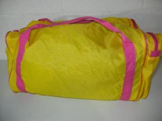 Vintage 1990 New Kids on The Block Yellow Duffle Bag Tote