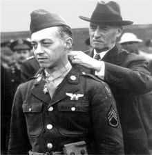 Maynard H. Smith receiving Medal of Honor from War Secretary