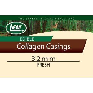 LEM Products Fresh Clear Edible Collagen Casing 32mm New Kitchen Camp