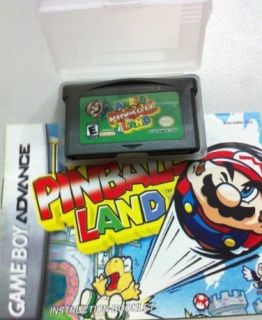 Mario Pinball Land Gameboy Advance SP DS GBA Game Boy Games