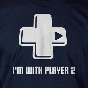 Im With Player 2 Video Game Gamer Computer Geek Nerd Funny Shirt T