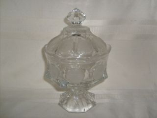 Vintage Fostoria Coin Glass Clear Footed Compote Dish