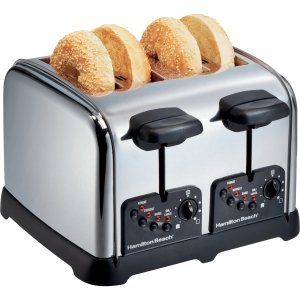  hamilton beach classic chrome 4 slice toaster lifts slices higher with